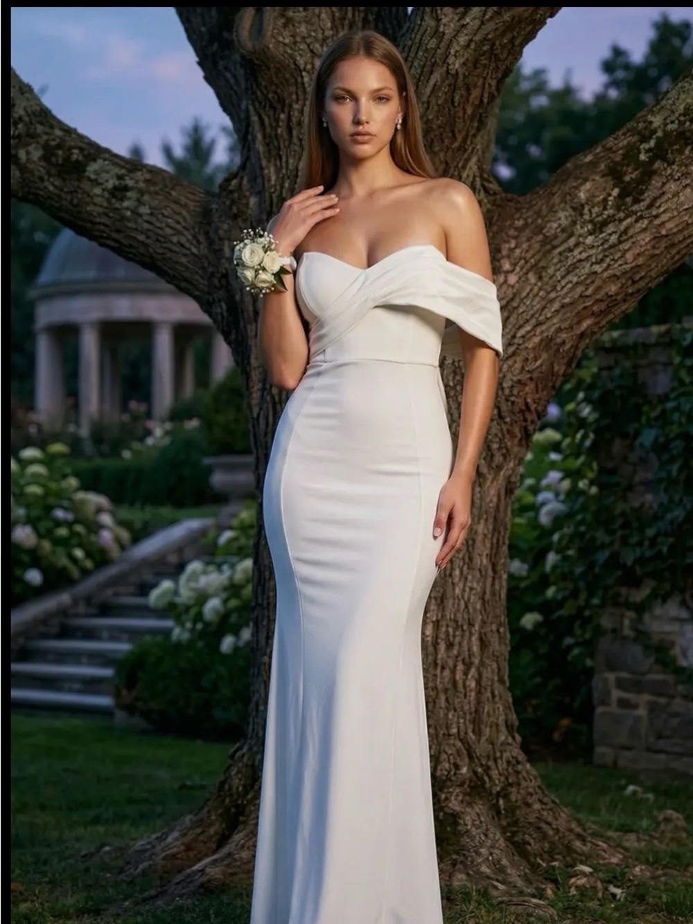 Satin Crezia Fabric Large Bow Dress